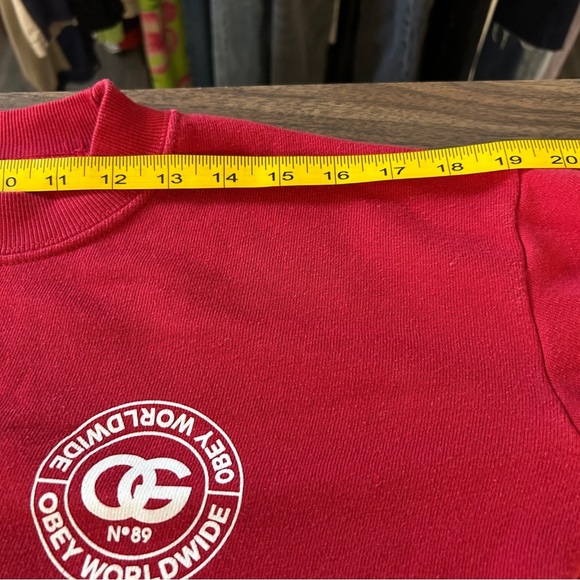 ❤️ Obey Vibrant Red Crewneck Women’s  Sweater XS - Picture 7 of 10